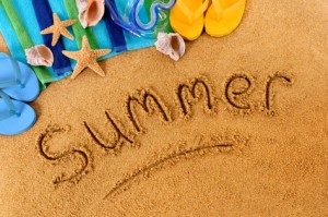 Summer beach writing